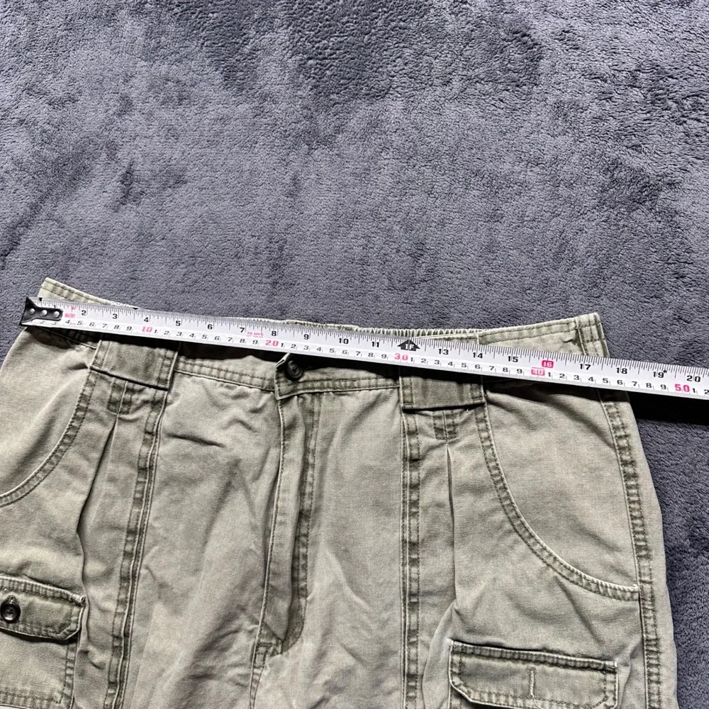 RedHead Safari Cargo Shorts Men's 38 Olive Green Utility Cotton Elastic Waist